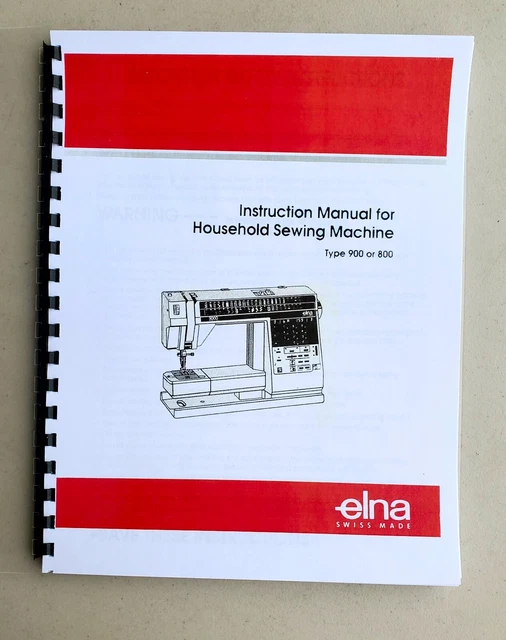 INSTRUCTION MANUAL AND Parts List With Schematics For Elna 7000 8000