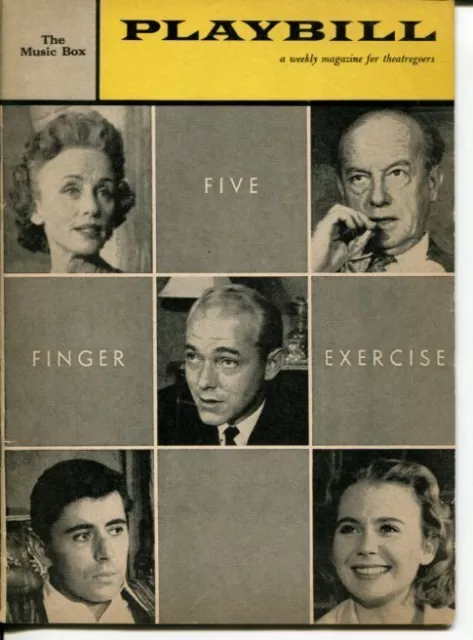 Jessica Tandy Roland Culver Juliet Mills Five Finger Exercise Dec 1959 Playbill