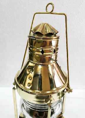 Vintage Heavy Duty Nautical Solid Brass 15" Electric Hanging Lantern Home Decor