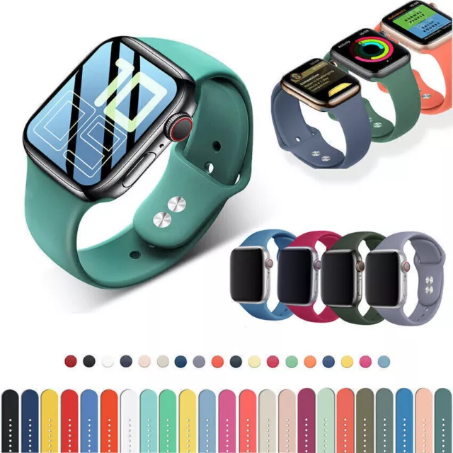 Silicone Sport Band iWatch Strap for Apple Watch Series 6 5 4 3 SE 38/42/40/44mm