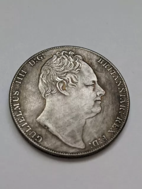 1836 William IV Milled Silver Plated Half Crown Coin