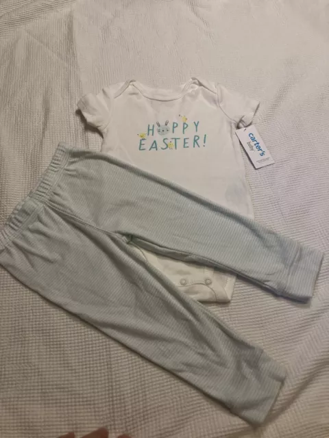 Carters Baby Boy NWT 2 piece knit easter outfit size 18 M