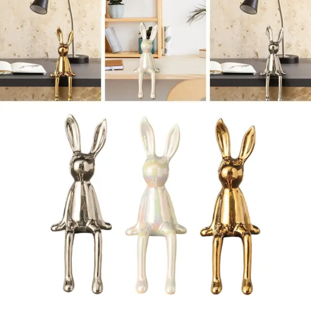 Statues de lapin Sculptures de lapin Artisanat en céramique Centre de table à