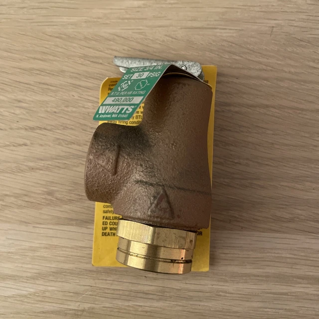 WATTS 354A030 3/4 Hot Water Boiler Pressure Relief Valve 30 psi 45.00