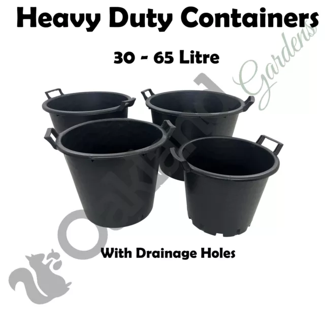 Large Plant Tree Pot Container Plastic Handles Large Big 30 35 50 65 Litre Pots