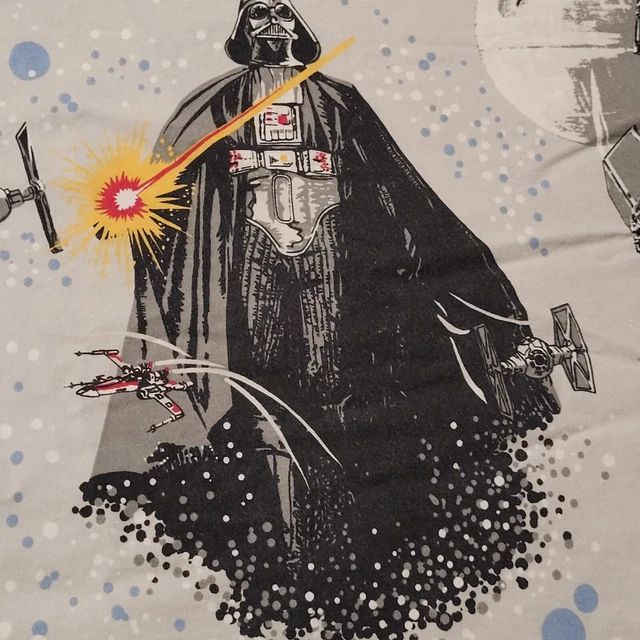 Cubierta de edredón completa/reina Pottery Barn Kids Star Wars sable Darth Vader acorazados