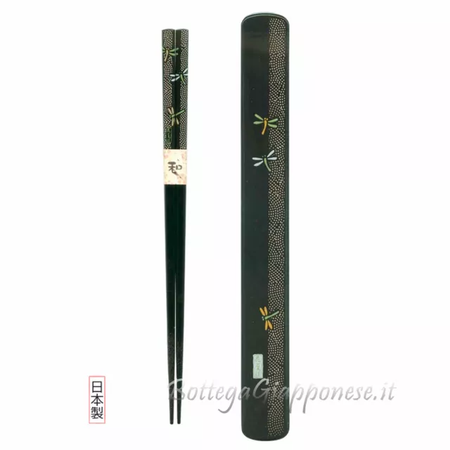 Hashi bacchette con custodia set libellula