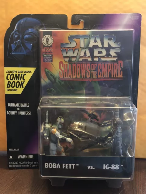 1996 Kenner Star Wars Boba Fett vs IG-88 Shadows Of The Empire Figures