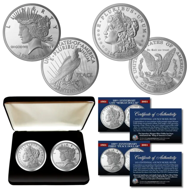 Commemorating 100th Anniversary of final MORGAN DOLLAR & first PEACE DOLLAR wBOX