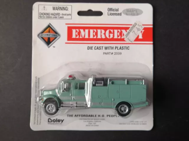 Boley Emergency, HO Scale, USA Fire truck, #2059-55, carded, sealed (a)