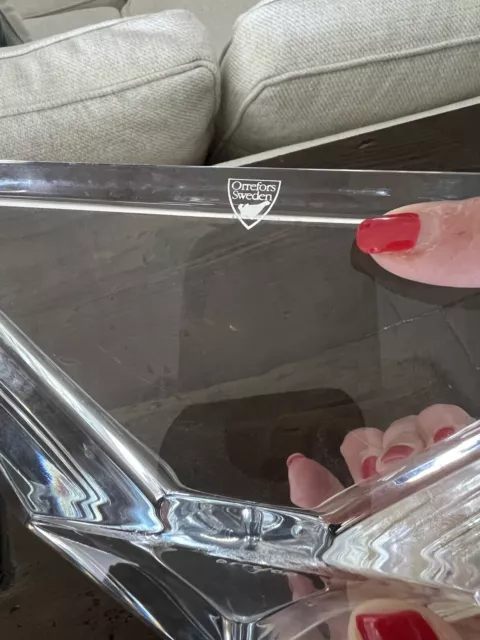 Orrefors Crystal Triangle Dish 2