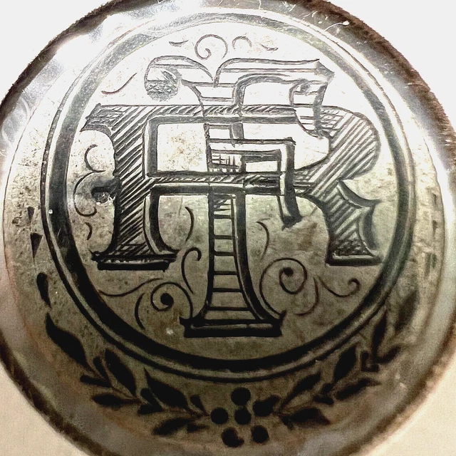 LOVE TOKEN COLLECTABLE: 1877 Seated Liberty Dime Engraved "F.R." Silver COBM-524