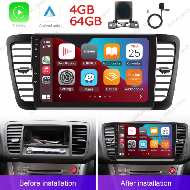 4+64G Für Subaru Legacy 2003-2009 Autoradio Android 13 Carplay GPS Navi Kamera