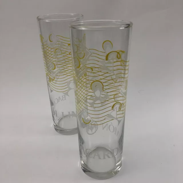 Bacardi Limon Rum Cocktail Glasses Produced by Libbey x 2