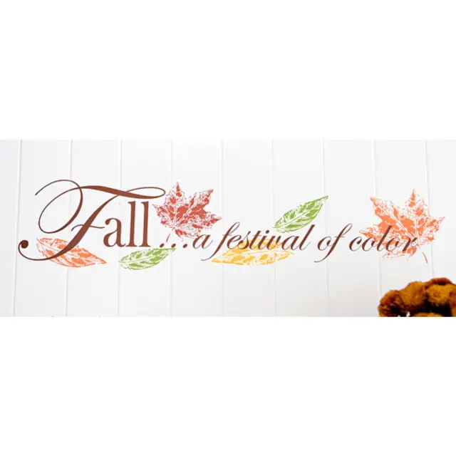 Vintage Thanksgiving Fall Wall Window Art Removable Reusable Festival of Colors
