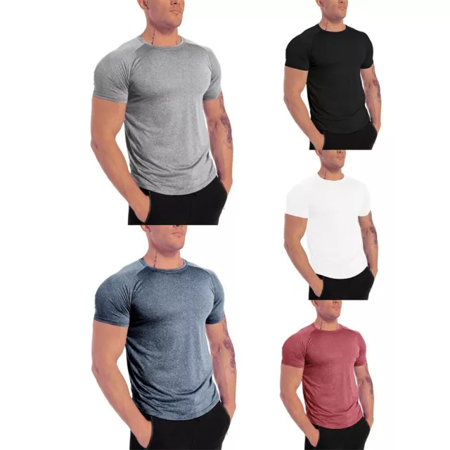 T-Shirt Respirant Classique Pour Hommes Vêtements De Sport D'entraînement .