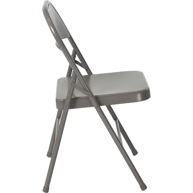 Flash Furniture Metal Folding Chair — Gray, 17 3/4in.W x 20in.D x 31 1/2in.H