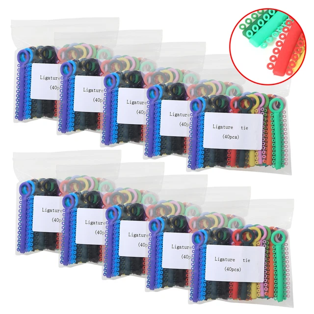 1-10 Bags Dental Orthodontic Ligature Ties Elastic Rubber Bands 1040pcs/bag oqo