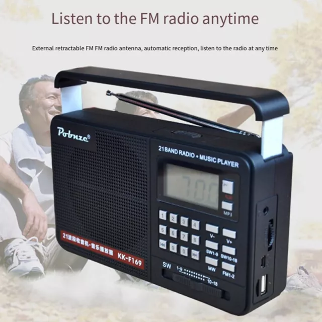 FM SW Elder Radio Radio MP3 Affichage NuméRique Portable RéCepteur R5457
