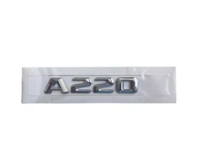Badge emblème 3D lettres chromées pour Mercedes Benz A classe A220