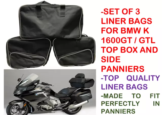 Pannier Liner Bags Inner Bags Side& Top Box Bags For Bmw K1600Gt &Gtl Expandable