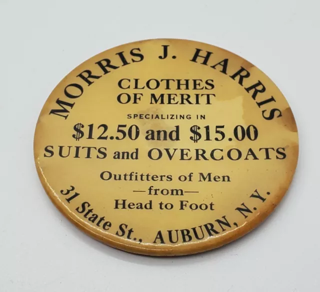 Morris J. Harris Clothes Of Merit Outfitters For Men Advertising Pocket Mirror