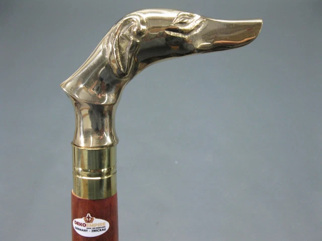 BOIS CANNE À Marche Canne de Marche Stock Cuivre Poignée 93 CM Chien