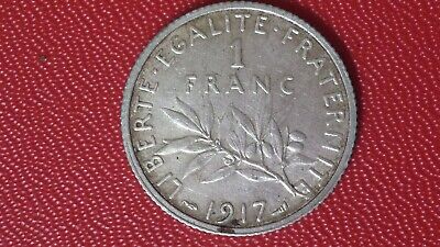 1 Franc 1917 FRANCE Semeuse - Argent KM# 467