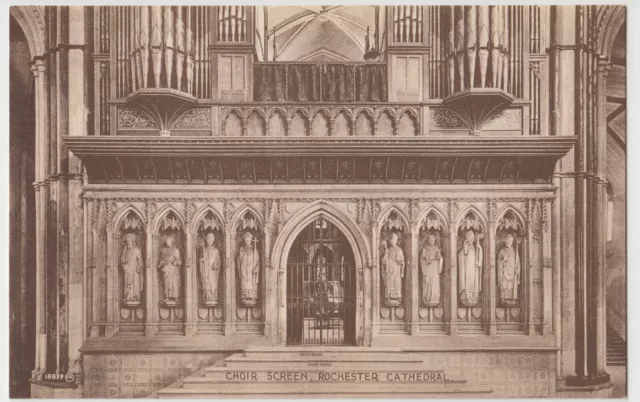 Kent; Chorleinwand, Rochester Cathedral PPC von Valentinstag, unbenutzt, c 1910