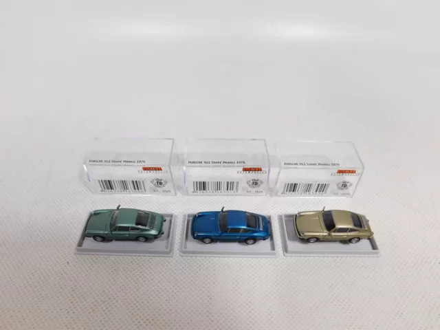 DP250-0,5 #3x Brekina H0 1:87 Porsche 911 Coupé 1976 16300 16301 16302 Mint+ 3