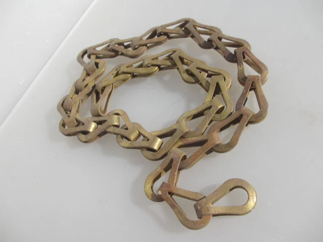 Victorian Brass Lighting Picture Chain Hanger Light Old Antique Vintage 32" 9