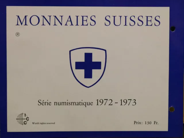 1972/1973 Suisse - Série Numismatique De 9 Monnaies En Emballage Scellé MF6 3