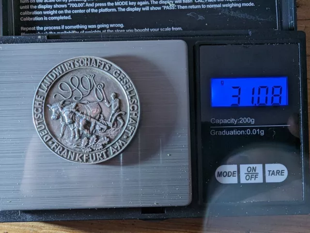 Silbermünze 31 Gramm 1962 DLG Preismünze