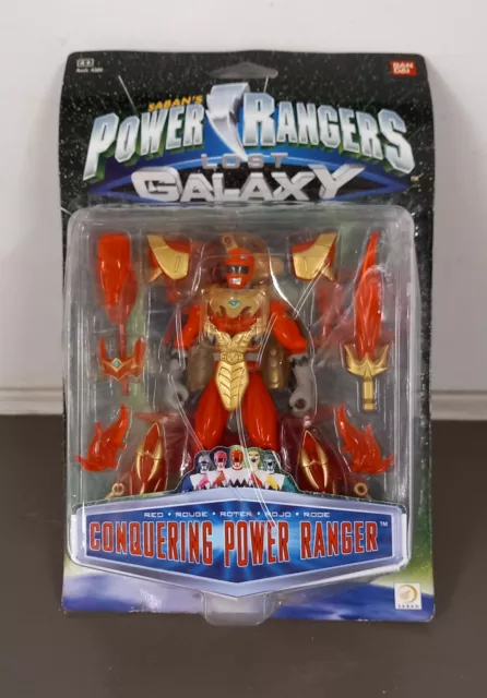 Power Rangers Lost Galaxy - Red Conquering Power Ranger Figure 2000 MOC