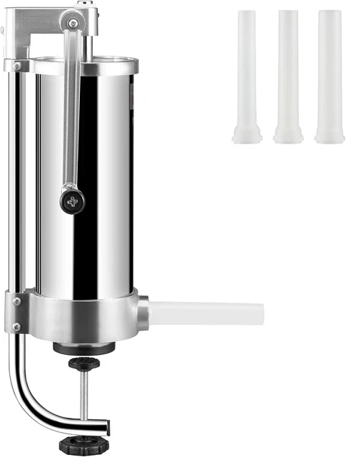 Sausage Stuffer, 5LBS/3L Stainless Steel Homemade Sausage Maker,Vertical Meat Fi