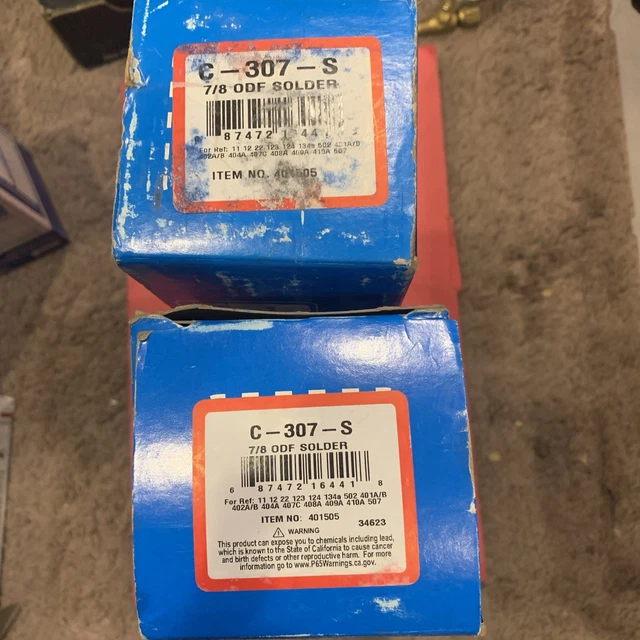 TWO Sporlan Catch-All Liquid Line Filter-Drier C-307-S 7/8" ODF Solder 30 Cu.In.