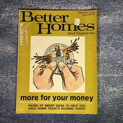 VTG Better Homes & Gardens Magazine January 1970 Recipes Decorating Gardening