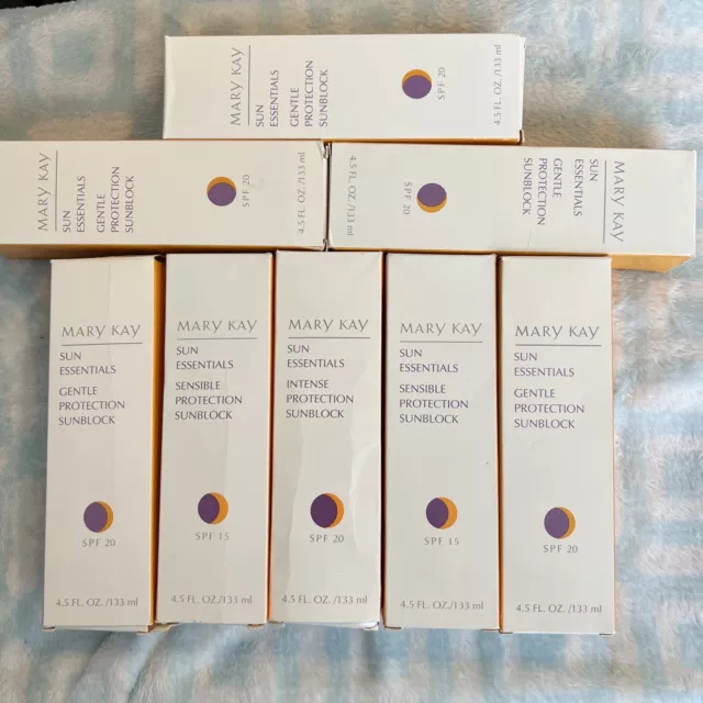 LOT OF 8** Mary Kay Sun Essentials Sunblock 4903 Ultimate Intense & Sensible EXP