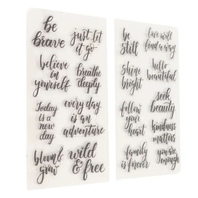 Greeting Words Clear Stamp Set Transparent Silicone Stamps For Card Making DIY