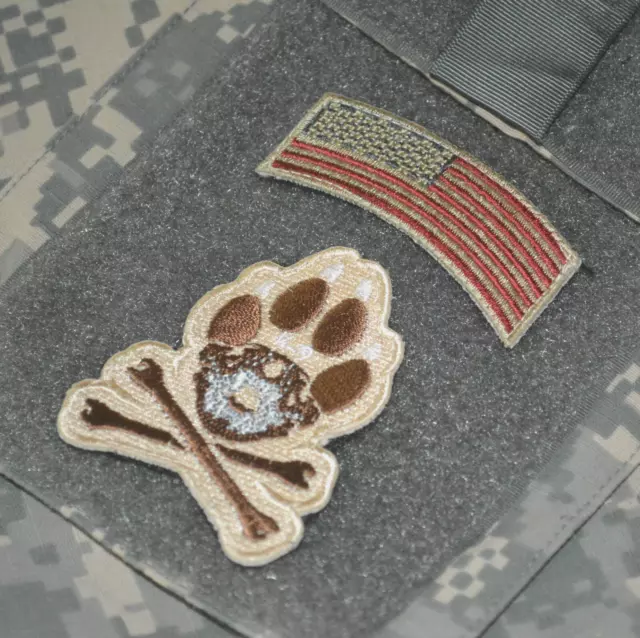 DAESH BASHER JSOC SEAL ODA SPECIAL WARFARE vêlkrö 2" 2-TAB: US FLAG + EOD K-9