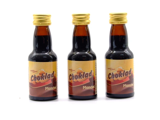 3 x Choklad 25 ml - Esencia para alcohol, esencia de vodka, esencia aromatizante