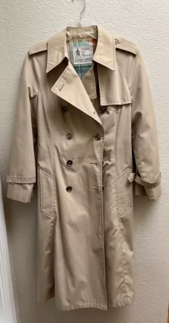 Womens Vintage LONDON FOG Classic Trench Coat 12R