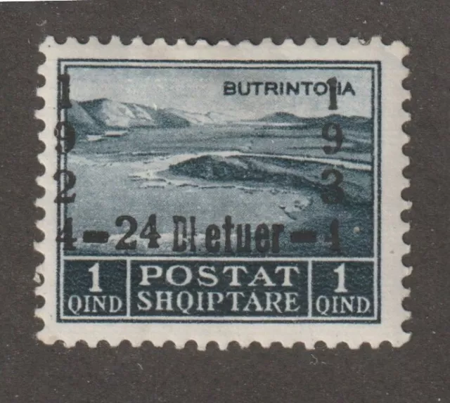 Albania 1934 #261 Lake Butrinto (overprinted) 10th Anniv. of Constitution - MH