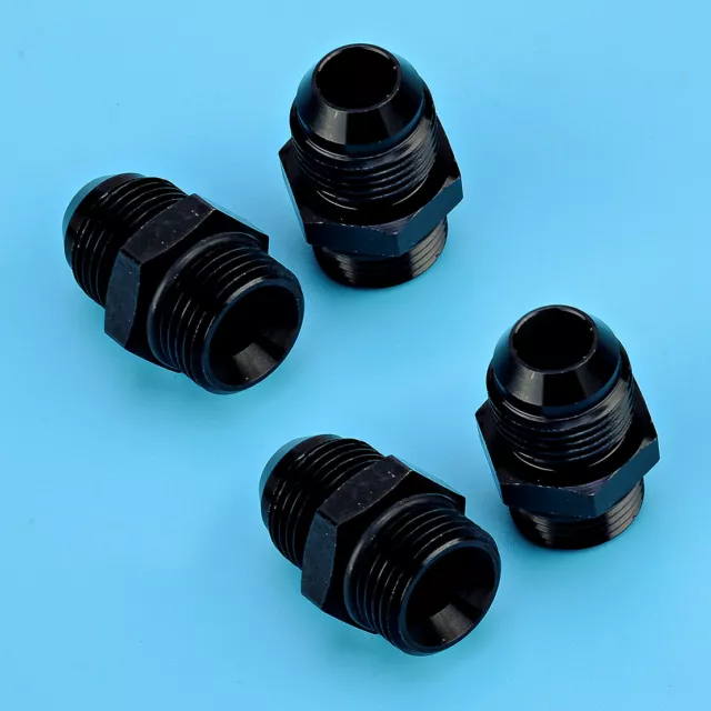 4pcs ORB-8 8AN to AN8 Male O-ring Boss Hose Fitting Fuel Line Adapter New