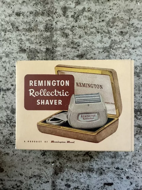 Vintage Remington Rollectric Electric Shaver Original Hard Case Original Box