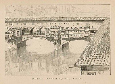 Stampa Antica Equestre Ponte Vecchio 142-2 27x39cm Serie Limitata 