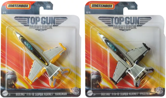 Matchbox Skybusters Toy Metal Plane - Top Gun: Maverick - BOEING F/A-18  SUPER HORNET HANGMAN (GVW39) 