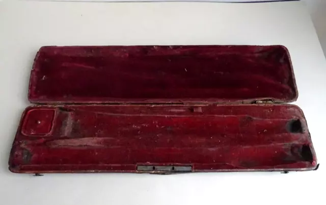 Box Antique Case Wood Leather Baroque Woodwind Clarinet Flute