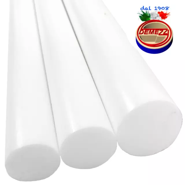 Barra tonda PTFE TEFLON diametro 100 mm varie lunghezze Tondo bianco tornibile