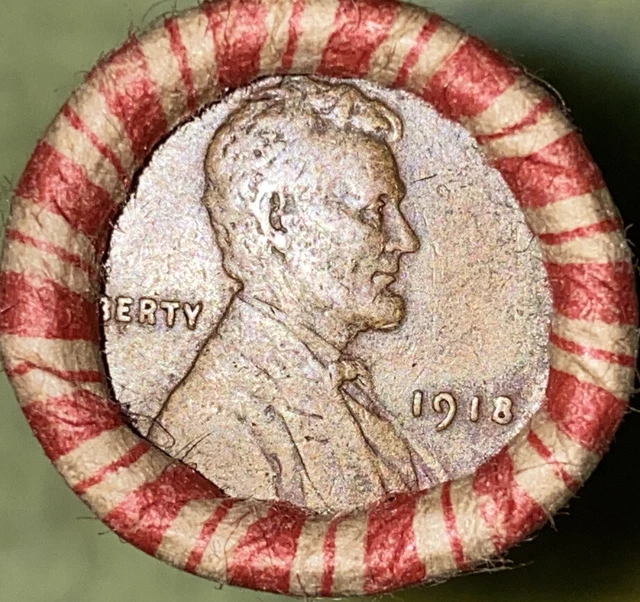 1 US Lincoln Wheat Cent Penny Roll 1918/1926-D (50 Coins) Old Vintage